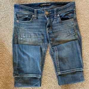 Express Jeans Barely Boot Low Rise 6 Long